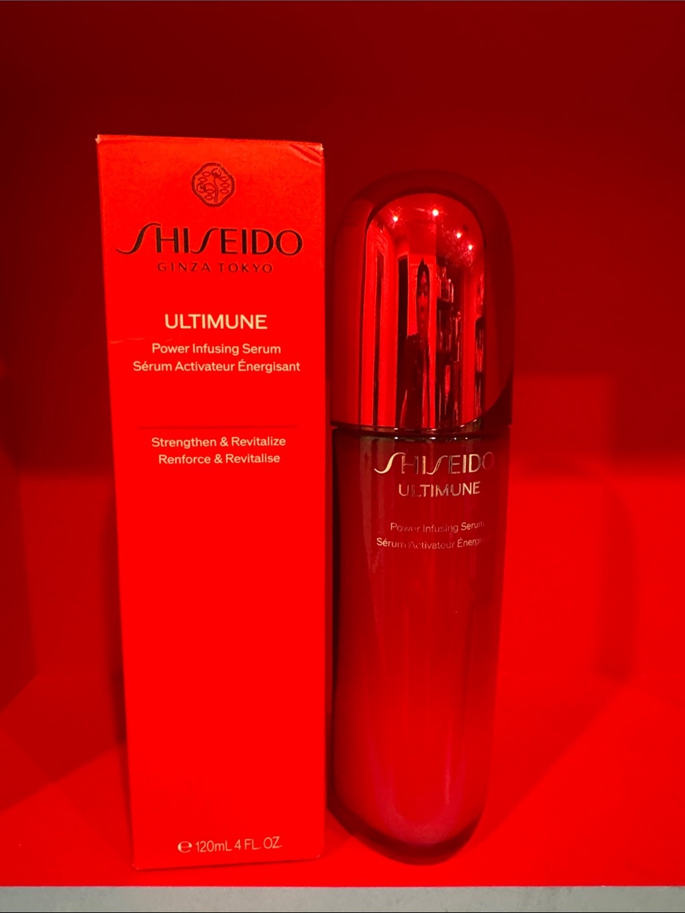 Shiseido Ultimune Power Infusing Serum - Vibrant Red Bottle